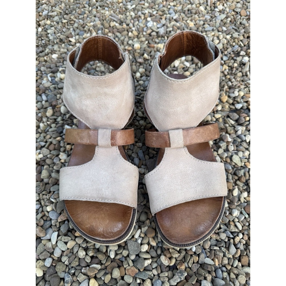 MIZ MOOZ Tamsyn Gladiator SANDALS 39 8.5 9 Brown Shoes Leather Boho Flats Artsy - Picture 7 of 12